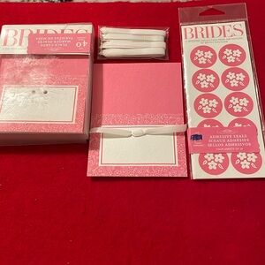 Brides Magazine Wedding Collection 39ct Pink Adhesive Seals & 40ct Place Cards